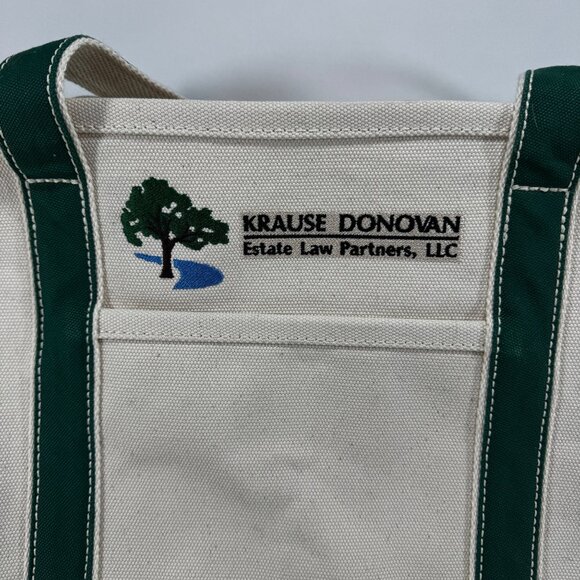 Land's End Canvas Tote Bag 5 Pocket Open Krause Donovan Law - Picture 3 of 8